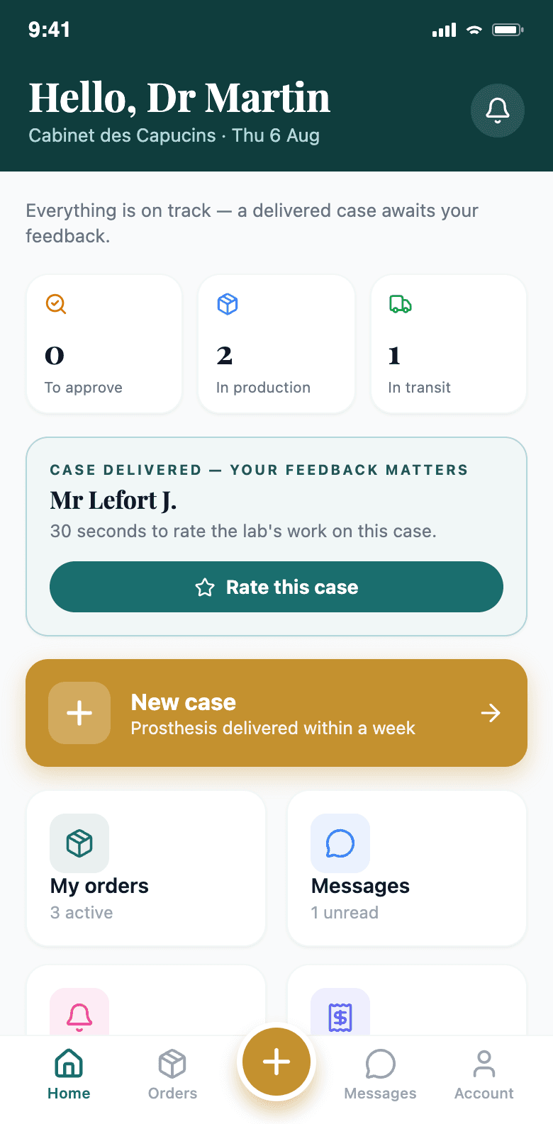 Opal mobile app — practitioner dashboard