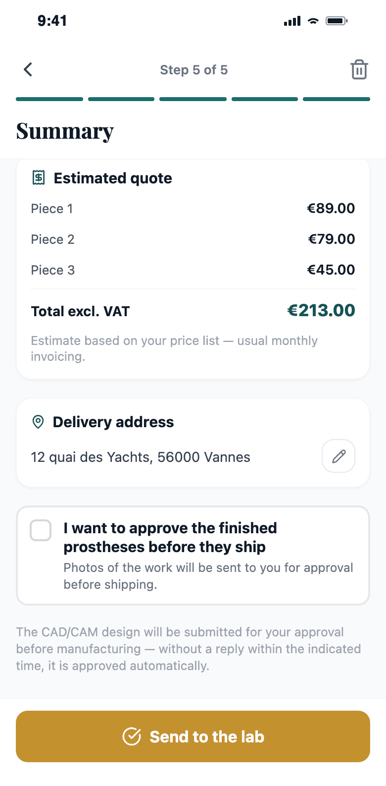 See the price before you send